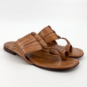 Cole Haan Resort Women’s Tan Leather Wrapped Toe Sandal Size 9 B